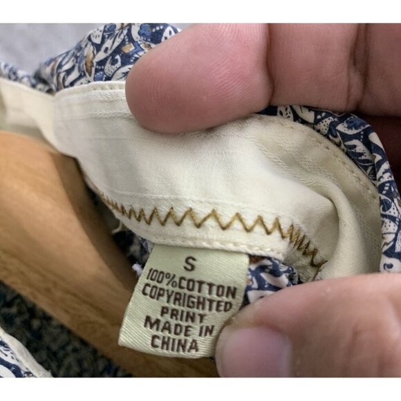 Tommy Bahama Shirt Mens Small Leave Print Camp Resort Vacation Casual Abstract - Picture 7 of 9